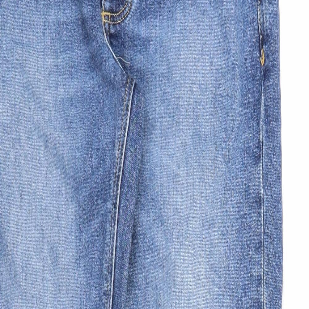 River Island Mens Blue Cotton Skinny Jeans Size 28 in L30 in Regular Zip