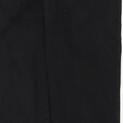 Topman Mens Black Cotton Skinny Jeans Size 30 in Extra-Slim Zip