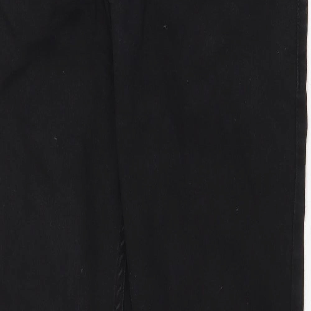 Topman Mens Black Cotton Skinny Jeans Size 30 in Extra-Slim Zip