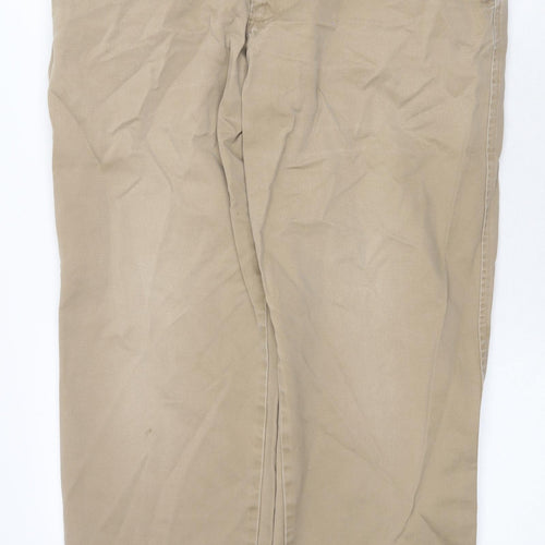 Cherokee Mens Beige Cotton Chino Trousers Size 38 in Regular Zip