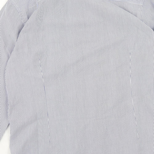 Burton Mens Blue Striped Cotton Button-Up Size M Collared Button