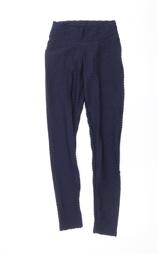 Preworn Womens Blue Polyester Compression Leggings Size S Regular Pullover