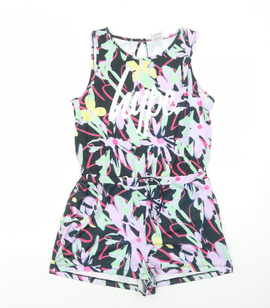 Hype Girls Multicoloured Geometric Polyester Playsuit One-Piece Size 14 Years Pullover