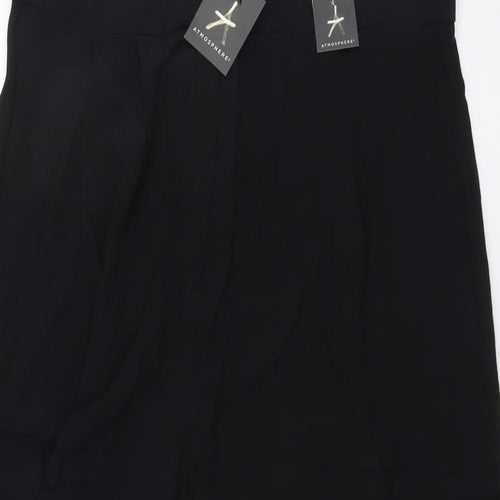 Atmosphere Womens Black Viscose Bermuda Shorts Size 14 L13 in Regular Button