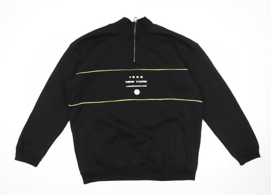 Primark Mens Black Polyester Pullover Sweatshirt Size XL - New York Underground