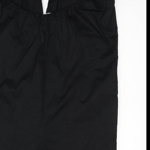 Zara Womens Black Cotton Playsuit One-Piece Size M Pullover