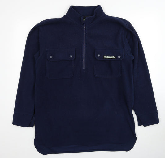 Companion Mens Blue Polyester Pullover Sweatshirt Size M