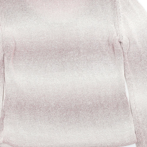 Artigiano Womens Pink Scoop Neck Acrylic Pullover Jumper Size 12