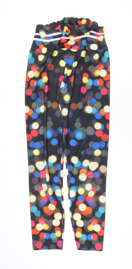 Preworn Womens Multicoloured Polka Dot Polyester Jogger Leggings Size S