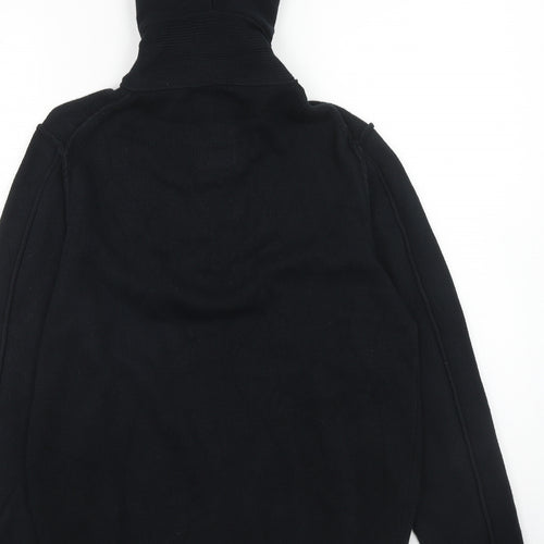 Le Brave Mens Black Round Neck Cotton Pullover Jumper Size M Long Sleeve - Henley