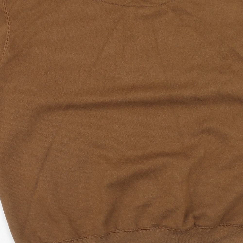 Twisted Soul Mens Brown Cotton Pullover Sweatshirt Size M - Elbow Patches