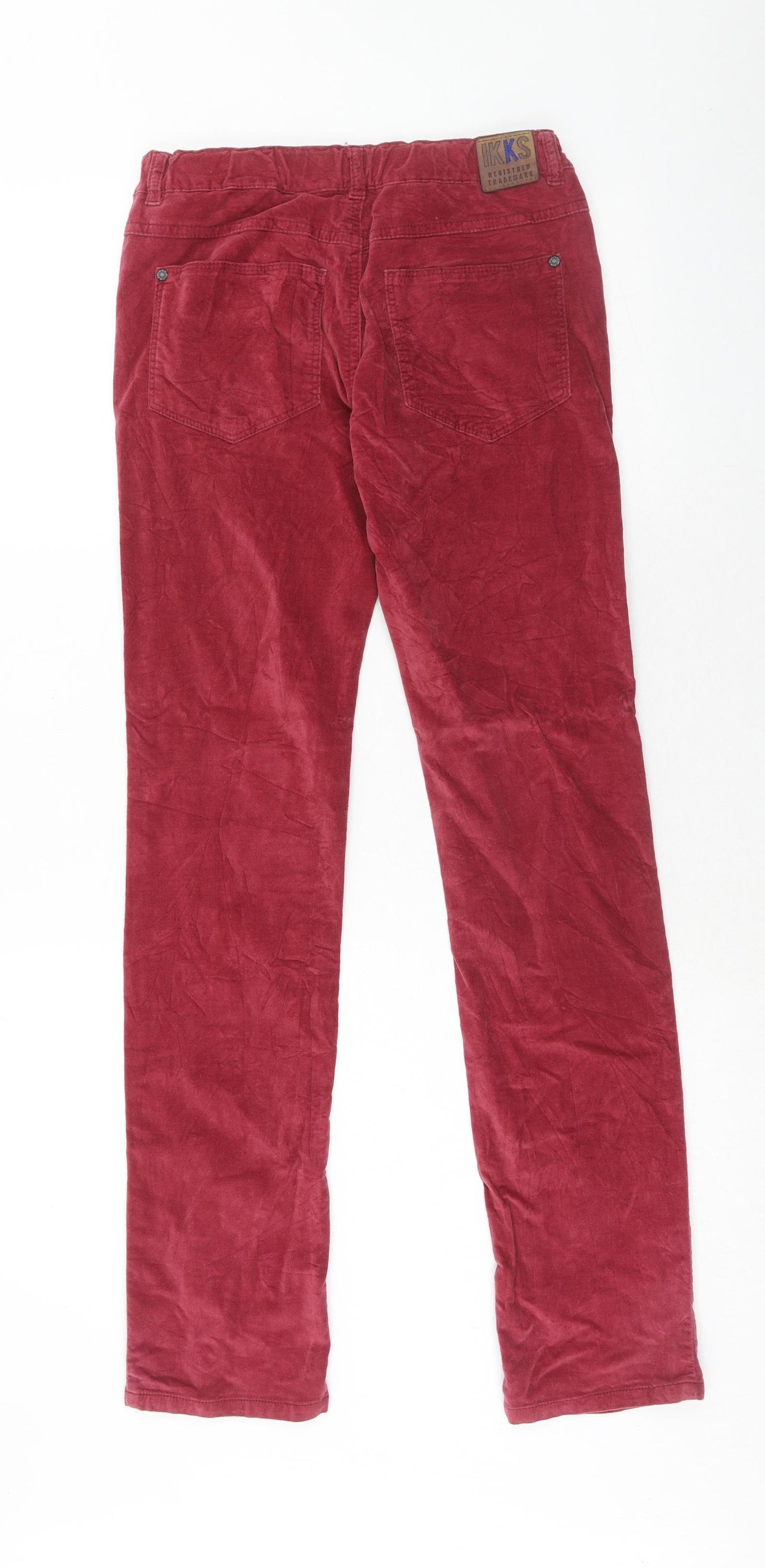 IKKS Womens Purple Cotton Trousers Size 14 Regular Zip
