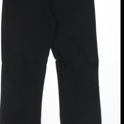 Laura Scott Womens Black Viscose Dress Pants Trousers Size 14 Regular Hook & Eye