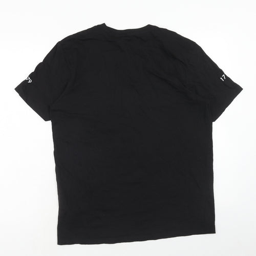 Anthem Mens Black Cotton T-Shirt Size L Round Neck - The Piece Hall