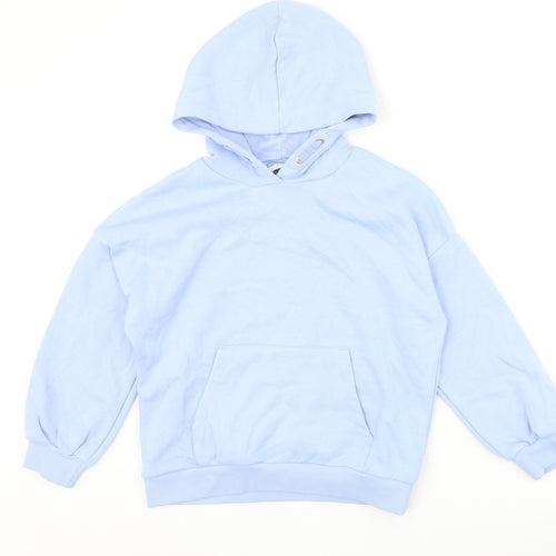 Marks and Spencer Boys Blue Cotton Pullover Hoodie Size 9-10 Years Pullover