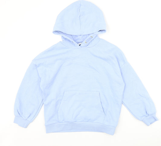 Marks and Spencer Boys Blue Cotton Pullover Hoodie Size 9-10 Years Pullover