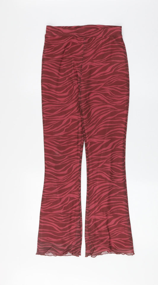 Candy Couture Girls Red Animal Print Polyester Jogger Trousers Size 12 Years Regular Pullover
