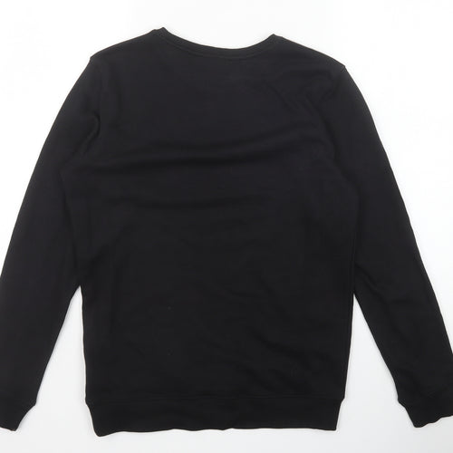 New Look Mens Black Cotton Pullover Sweatshirt Size S - NYC Light in Shade