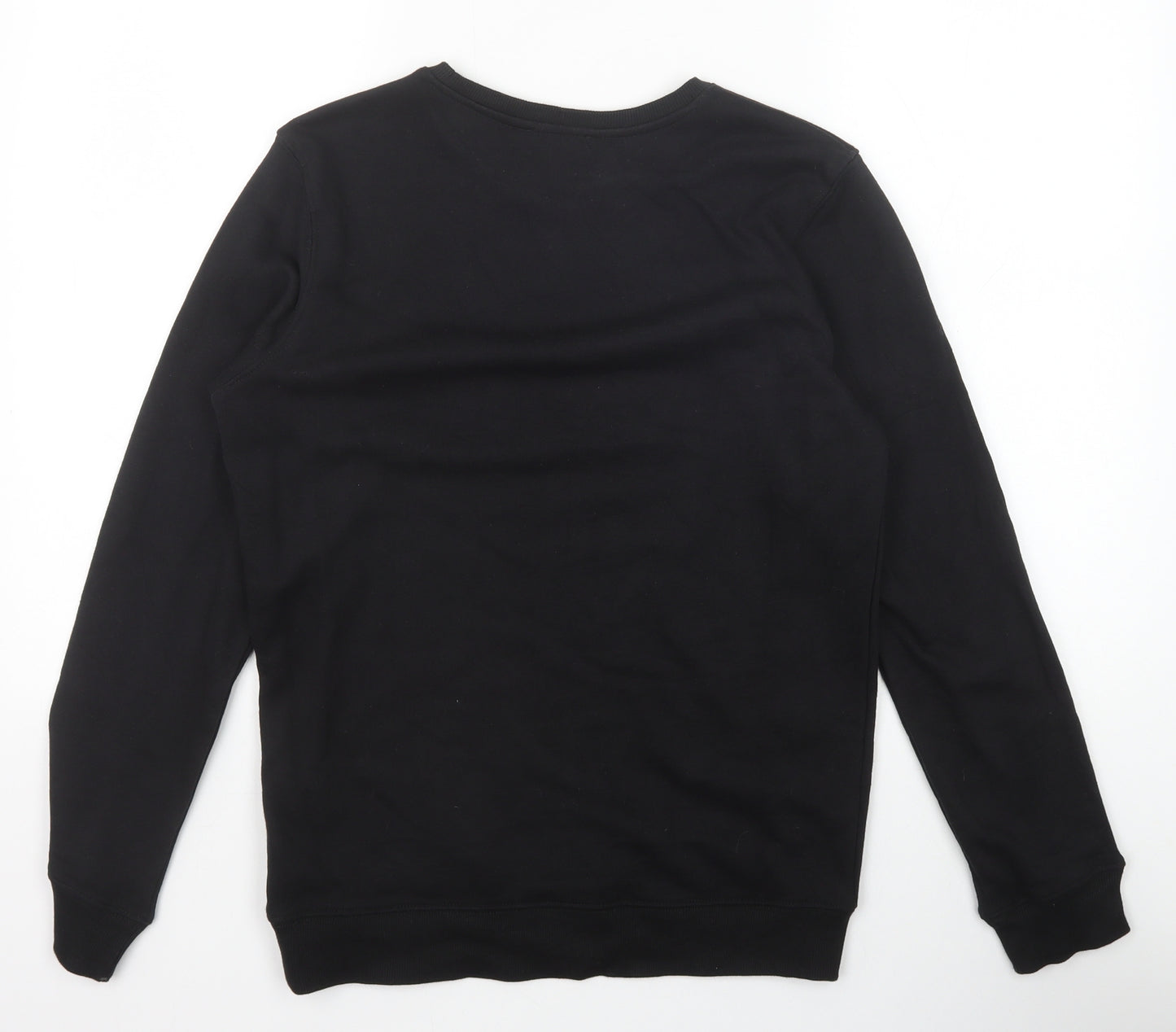 New Look Mens Black Cotton Pullover Sweatshirt Size S - NYC Light in Shade