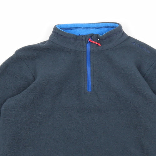 DECATHLON Boys Blue Polyester Pullover Sweatshirt Size 10 Years Zip