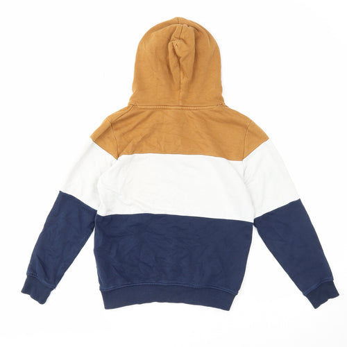 H&M Boys Multicoloured Colourblock Cotton Pullover Hoodie Size 9-10 Years Pullover - NYC