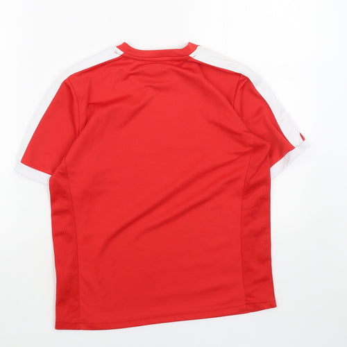 Sondico Boys Red Polyester Basic T-Shirt Size 10-11 Years Round Neck Pullover