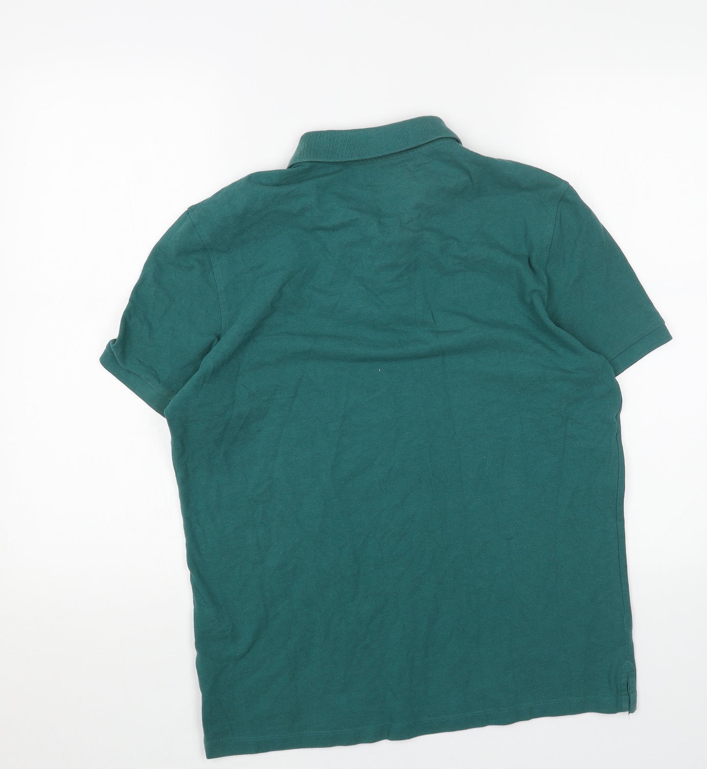 OVS Mens Green Cotton Polo Size M Collared Pullover
