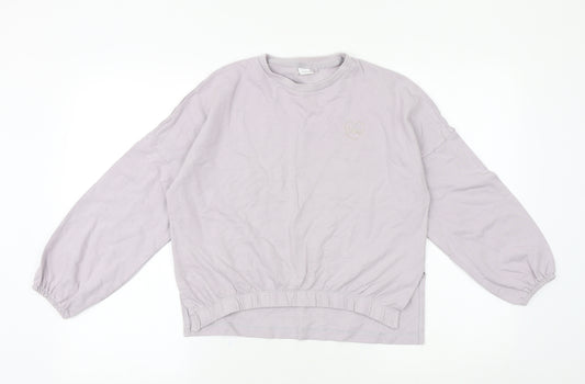 NEXT Girls Purple 100% Cotton Pullover Sweatshirt Size 11 Years Pullover