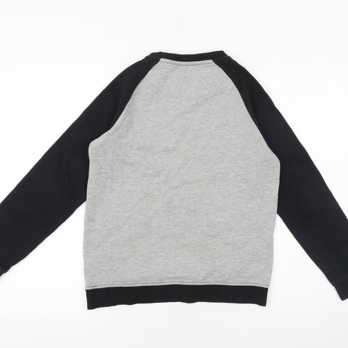 Primark Boys Grey Colourblock Cotton Pullover Sweatshirt Size 12-13 Years Pullover - Brooklyn