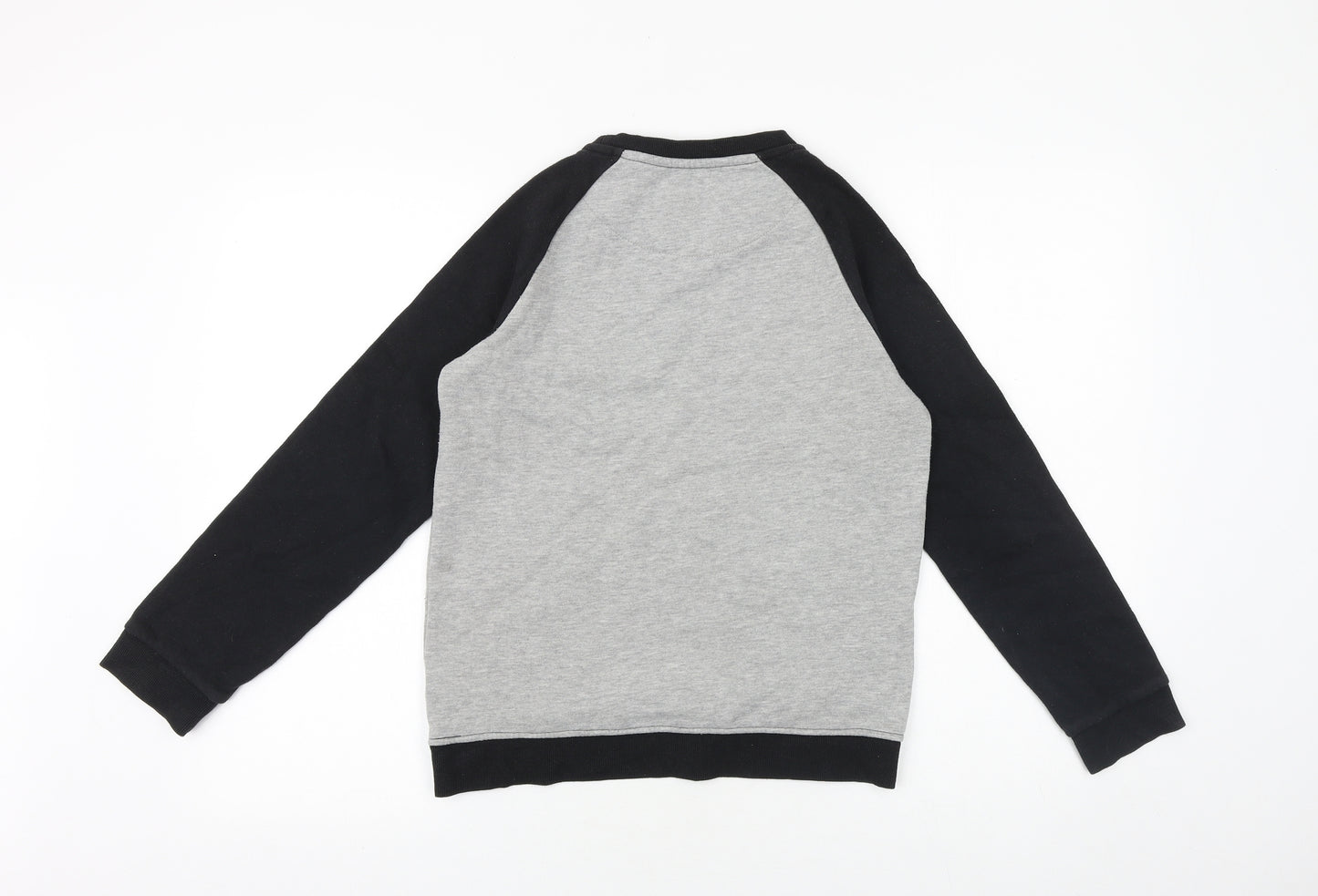 Primark Boys Grey Colourblock Cotton Pullover Sweatshirt Size 12-13 Years Pullover - Brooklyn
