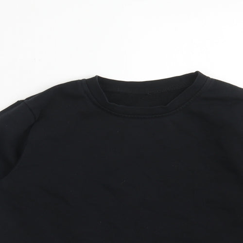 George Boys Black Cotton Pullover Sweatshirt Size 9-10 Years Pullover