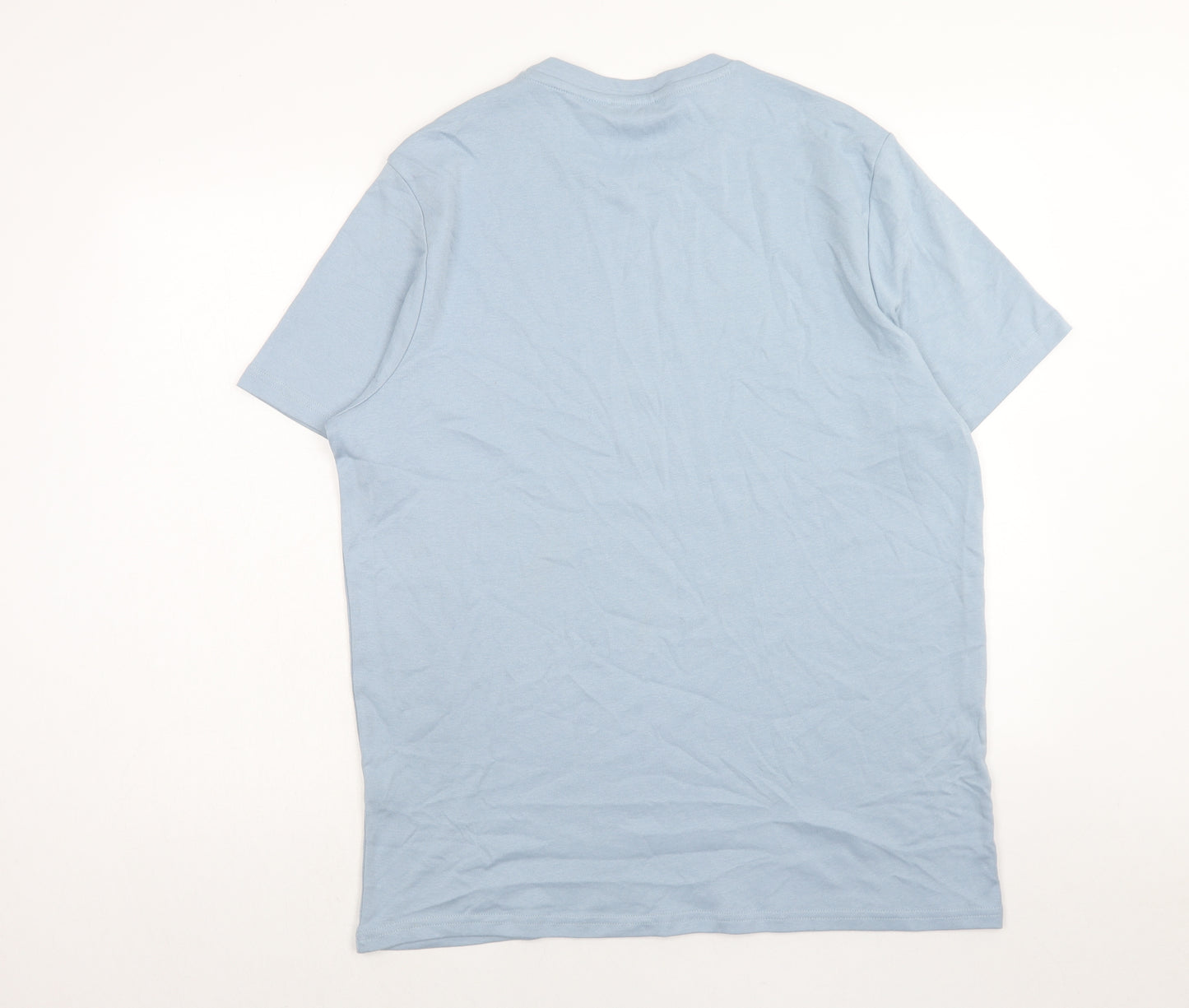 Taylor & Wright Mens Blue Cotton T-Shirt Size XL Round Neck