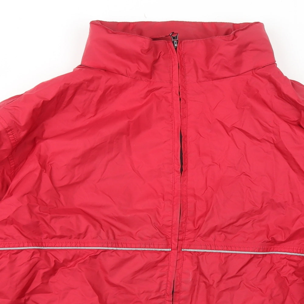 Outdoor Time Mens Red Rain Coat Coat Size M Zip