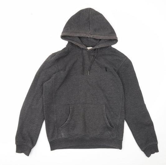 NEXT Mens Grey Cotton Pullover Hoodie Size S