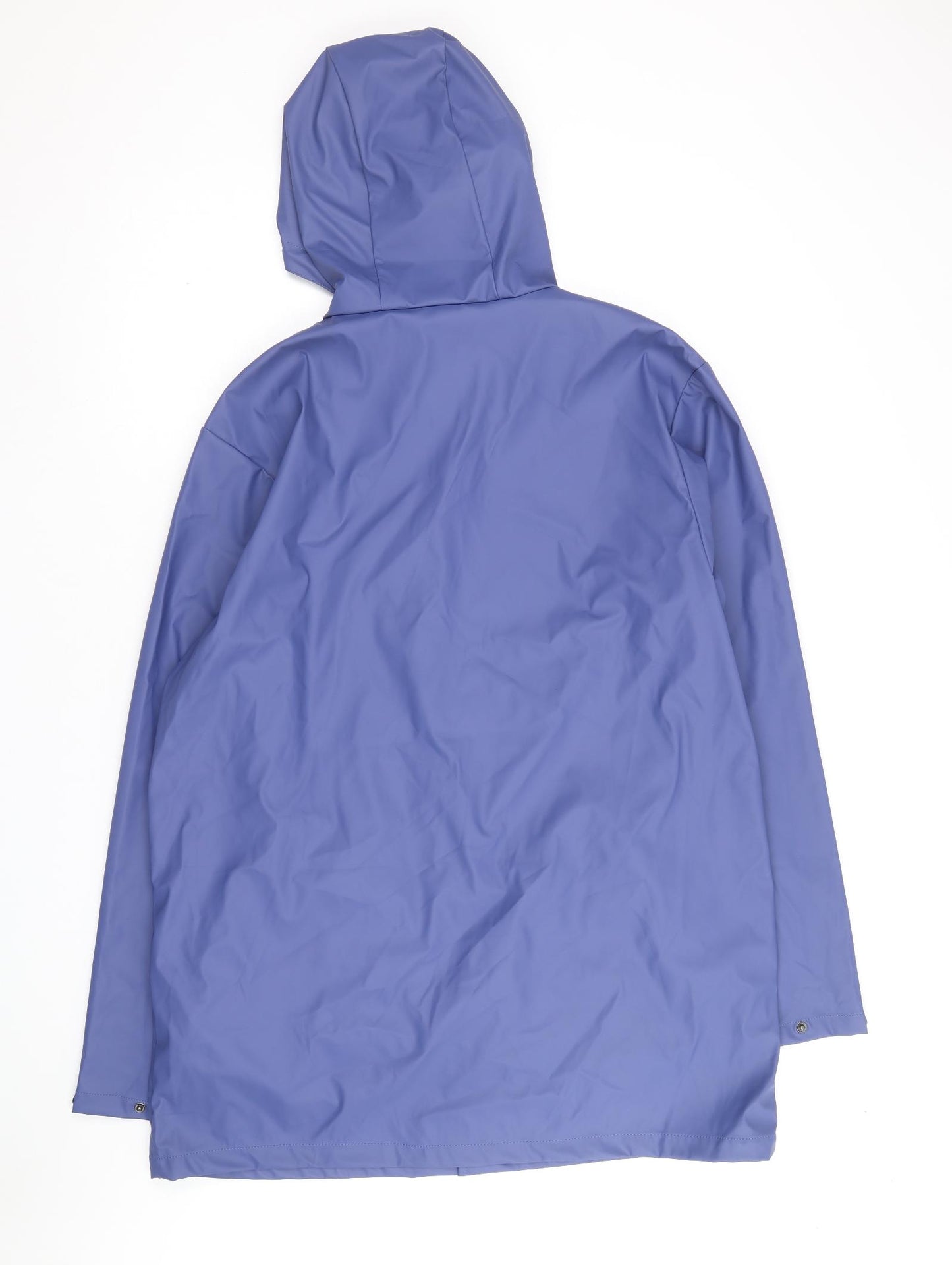 Highlander Mens Blue Rain Coat Coat Size XS Button