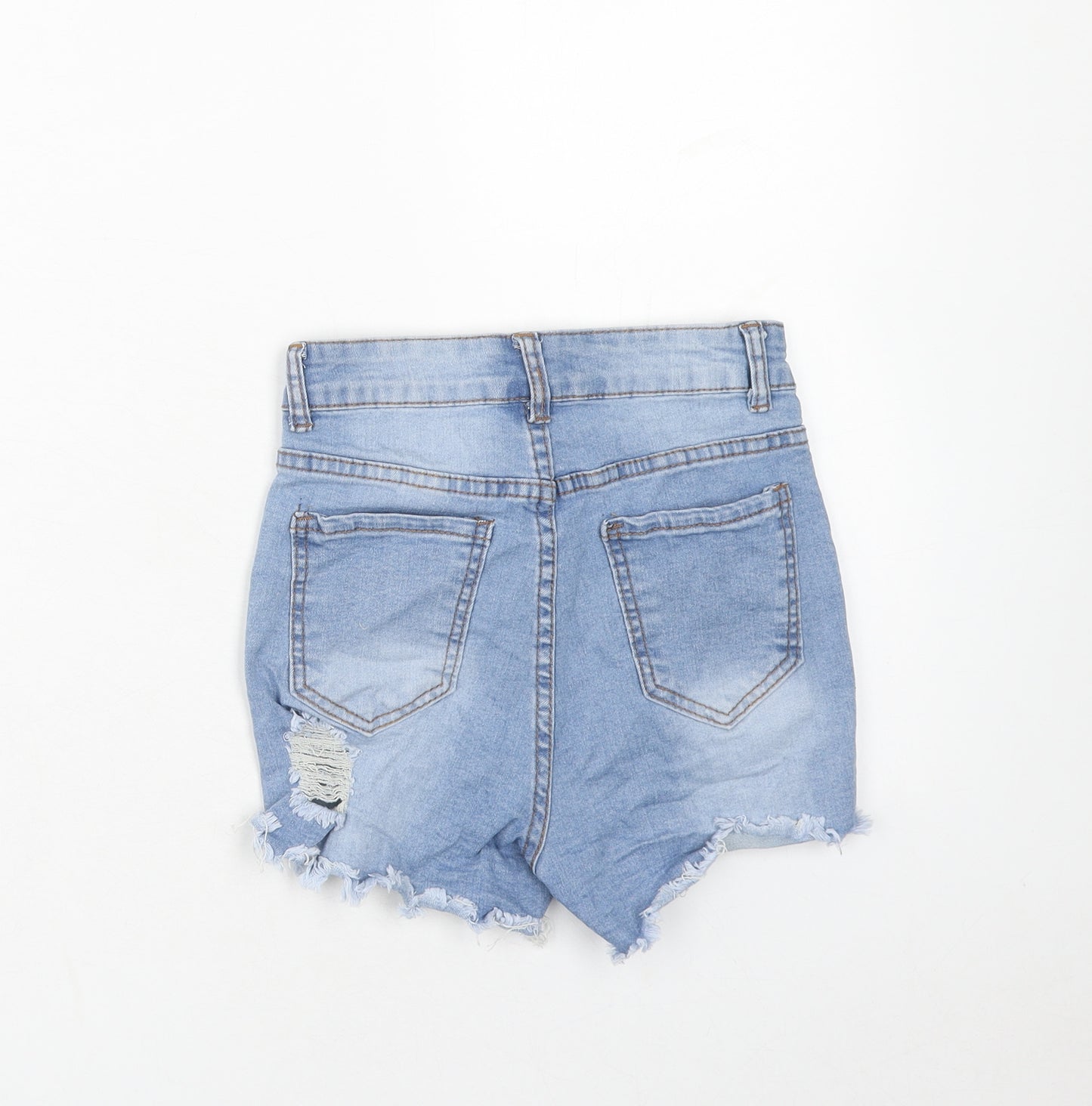 Denim Wise Womens Blue Cotton Cut-Off Shorts Size 6 Regular Zip