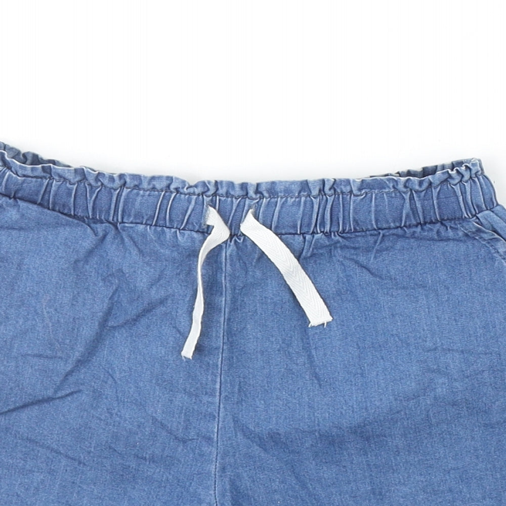 Very Boys Blue 100% Cotton Bermuda Shorts Size 8 Years Regular Drawstring