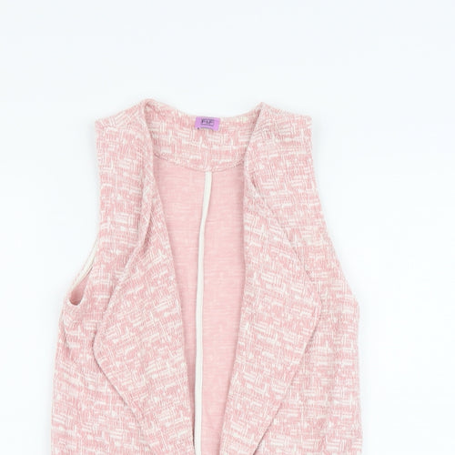 F&F Girls Pink Jacket Waistcoat Size 9-10 Years Hook & Eye