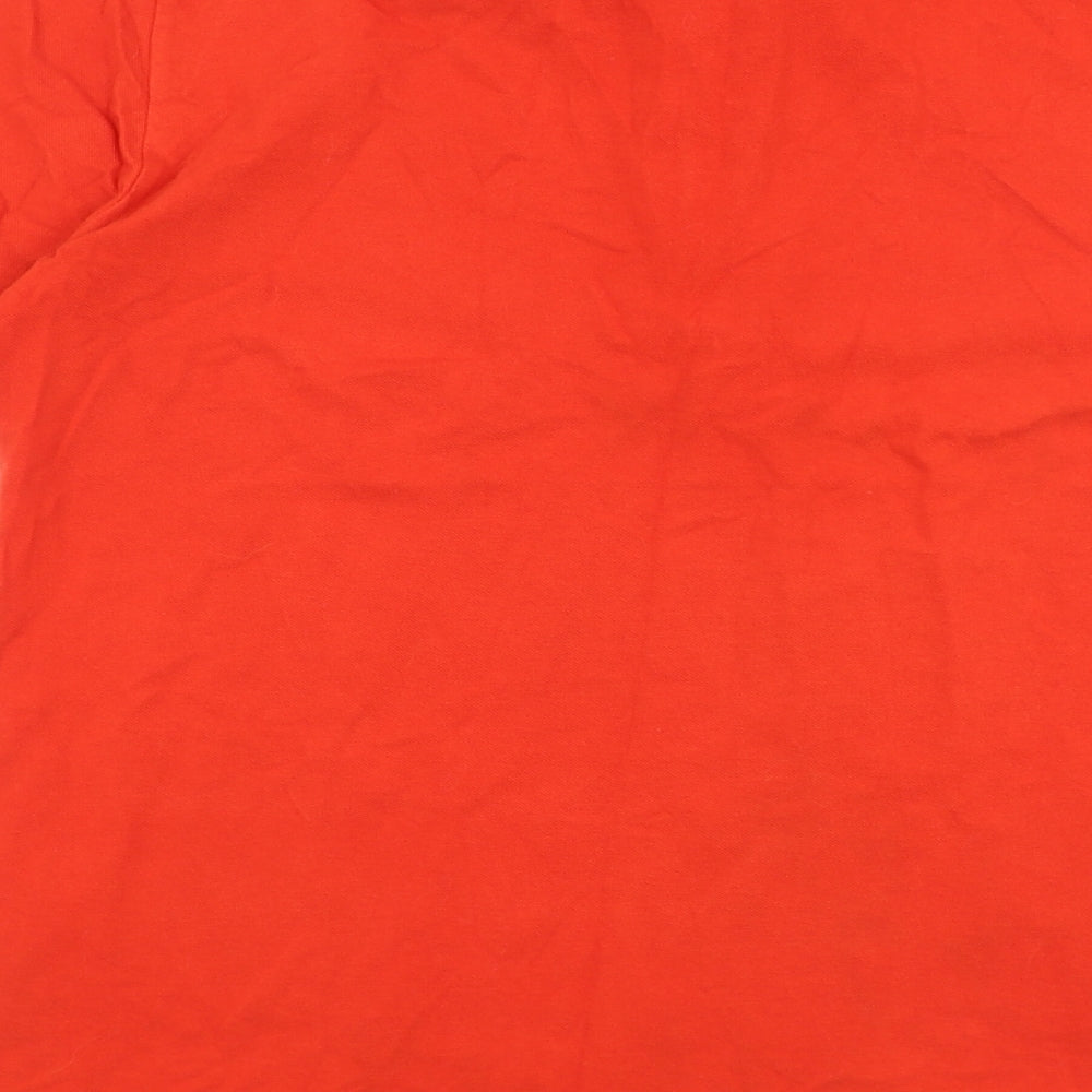 PEP&CO Mens Red Cotton Polo Size L Collared Button