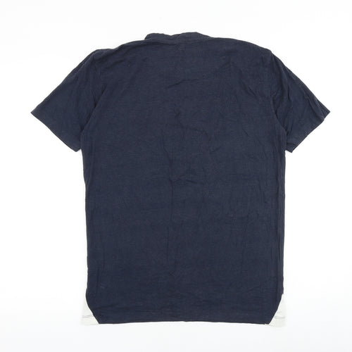 BAM Mens Blue Viscose T-Shirt Size S Round Neck