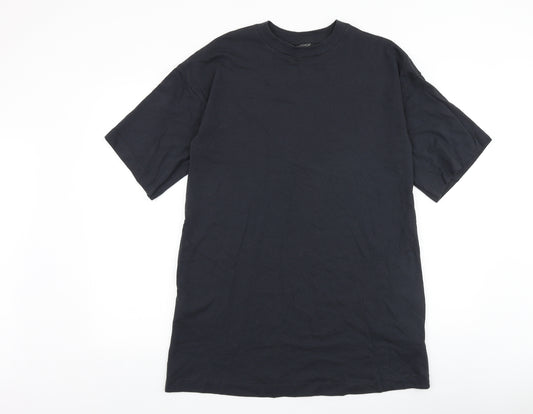 Topshop Mens Grey Cotton T-Shirt Size XS Round Neck