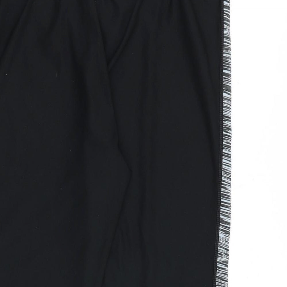 Preworn Womens Black Polyester Capri Leggings Size L