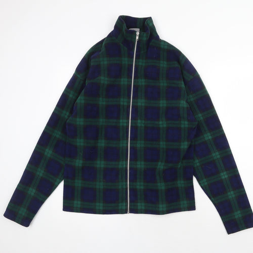 Reclaimed Vintage Womens Green Plaid Jacket Size XS Zip