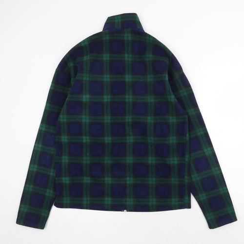 Reclaimed Vintage Womens Green Plaid Jacket Size XS Zip