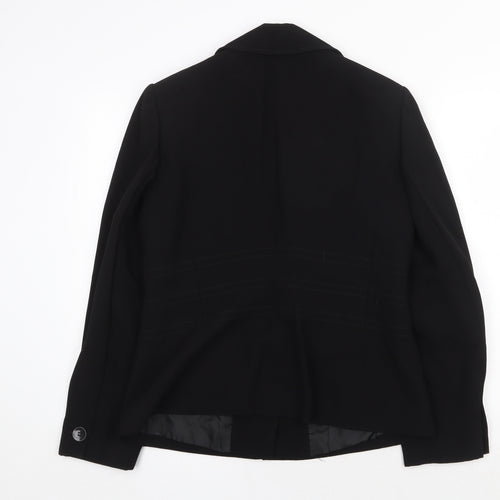 BHS Womens Black Polyester Jacket Suit Jacket Size 14