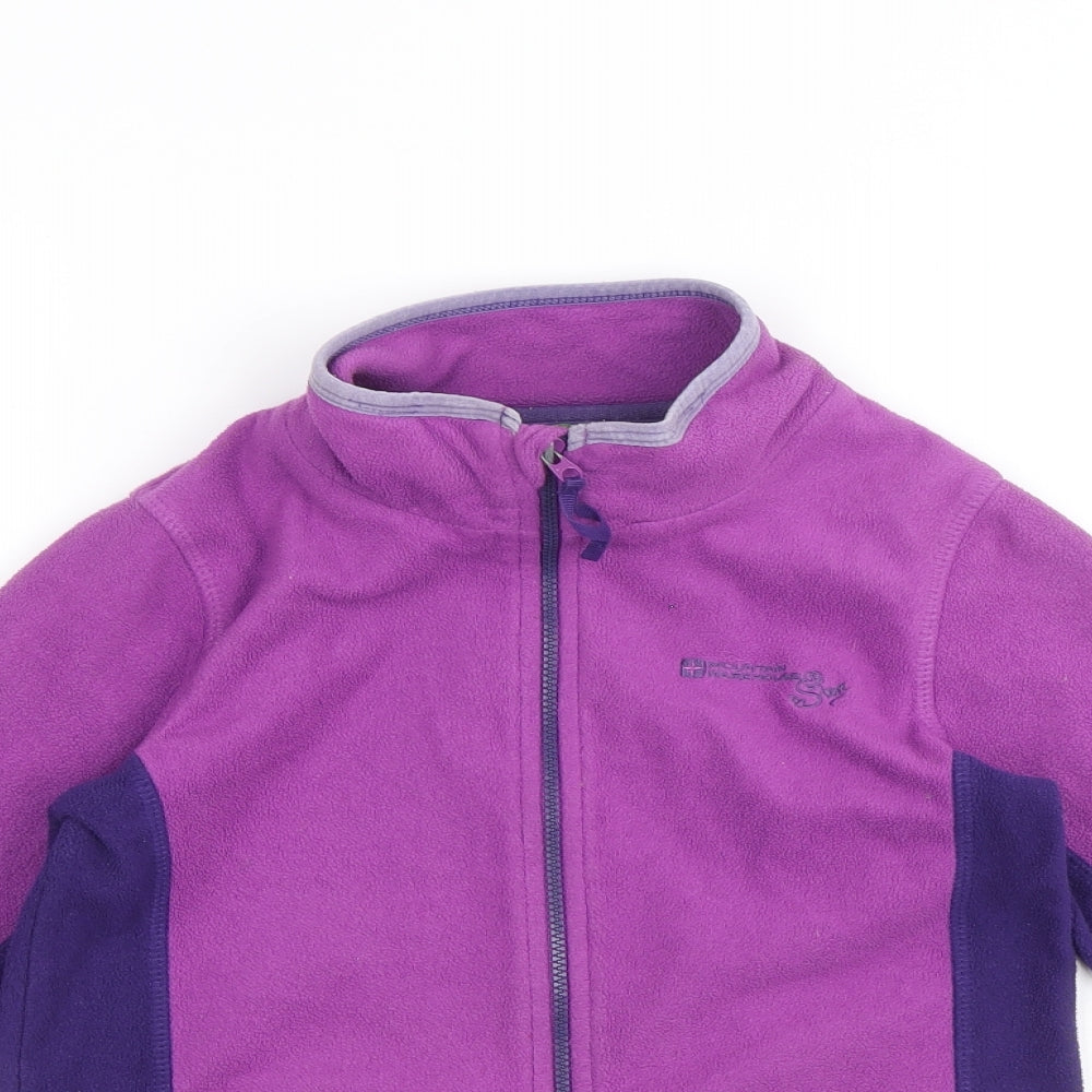 Mountain Warehouse Girls Purple Jacket Size 7-8 Years Zip