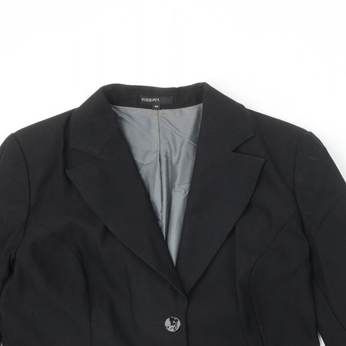 Kappahl Womens Black Polyester Jacket Blazer Size 12