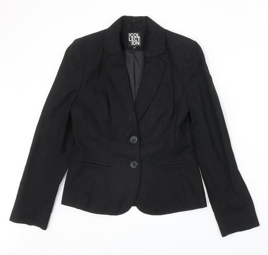 Debenhams Womens Black Linen Jacket Suit Jacket Size 10