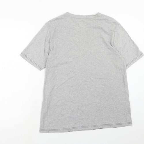 George Mens Grey Cotton T-Shirt Size M Round Neck