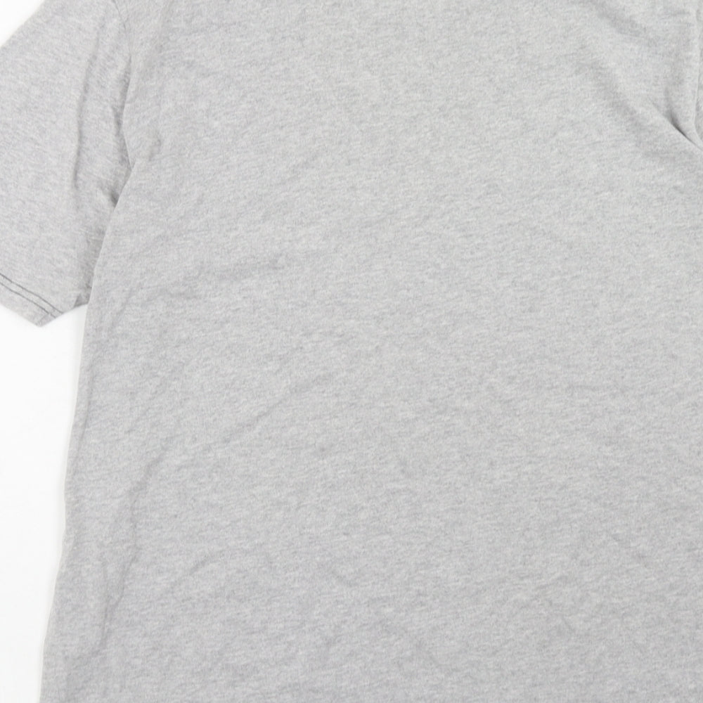George Mens Grey Cotton T-Shirt Size M Round Neck